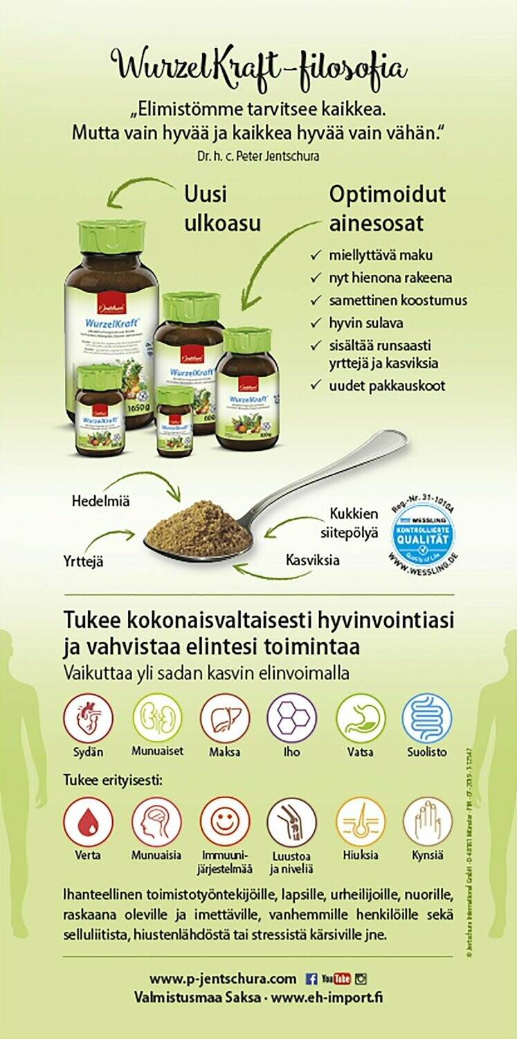 WURZELKRAFT BIO 300g - emäksinen ravintorouhe!
