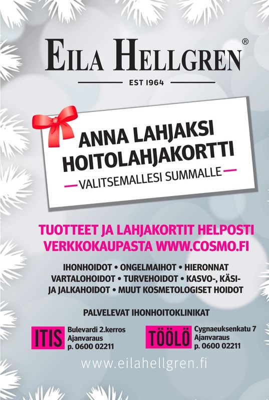 EILA HELLGREN Ihonhoitoklinikan lahjakortti EILA HELLGREN Ihonhoitoklinikan lahjakortti
