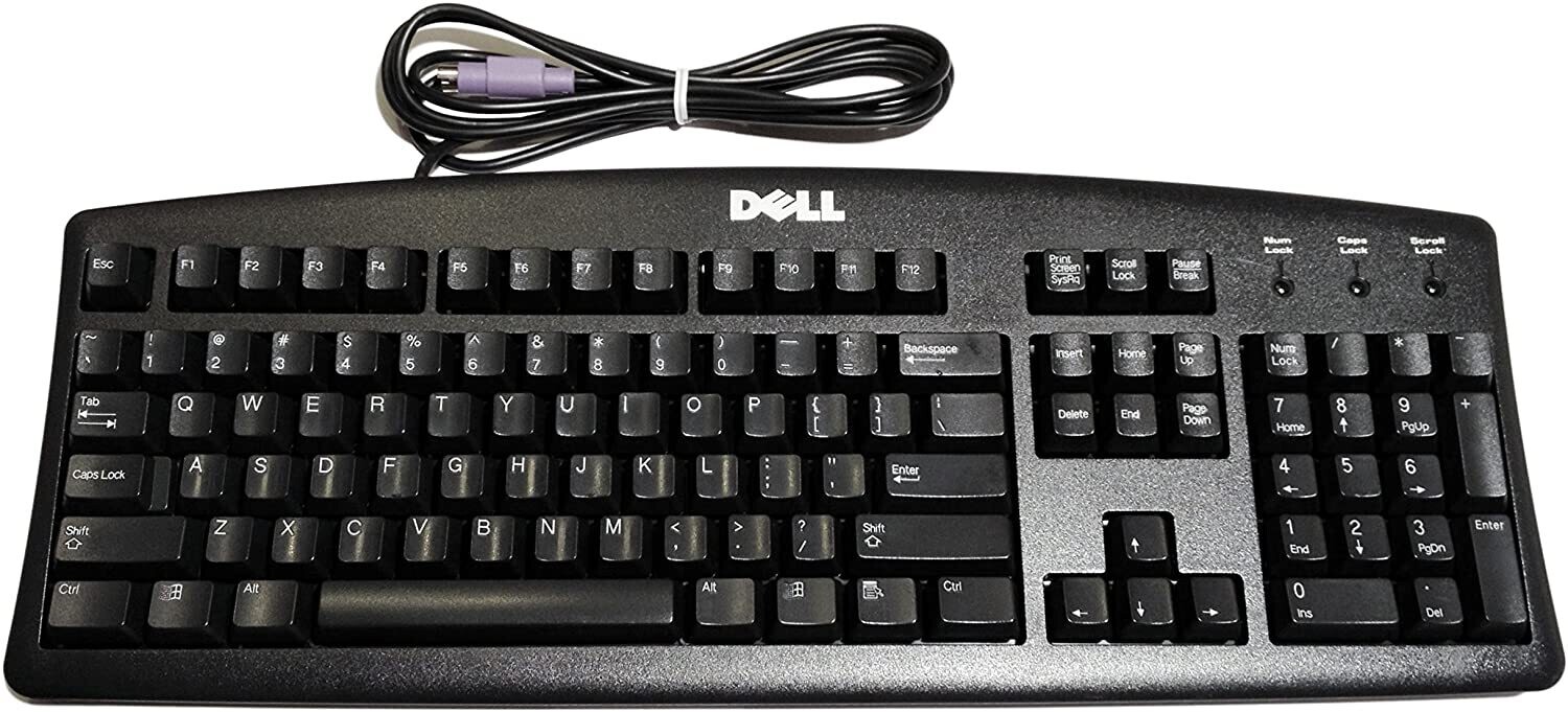 Dell Keyboard, Model: SK-8110, PS/2 Interface, Black