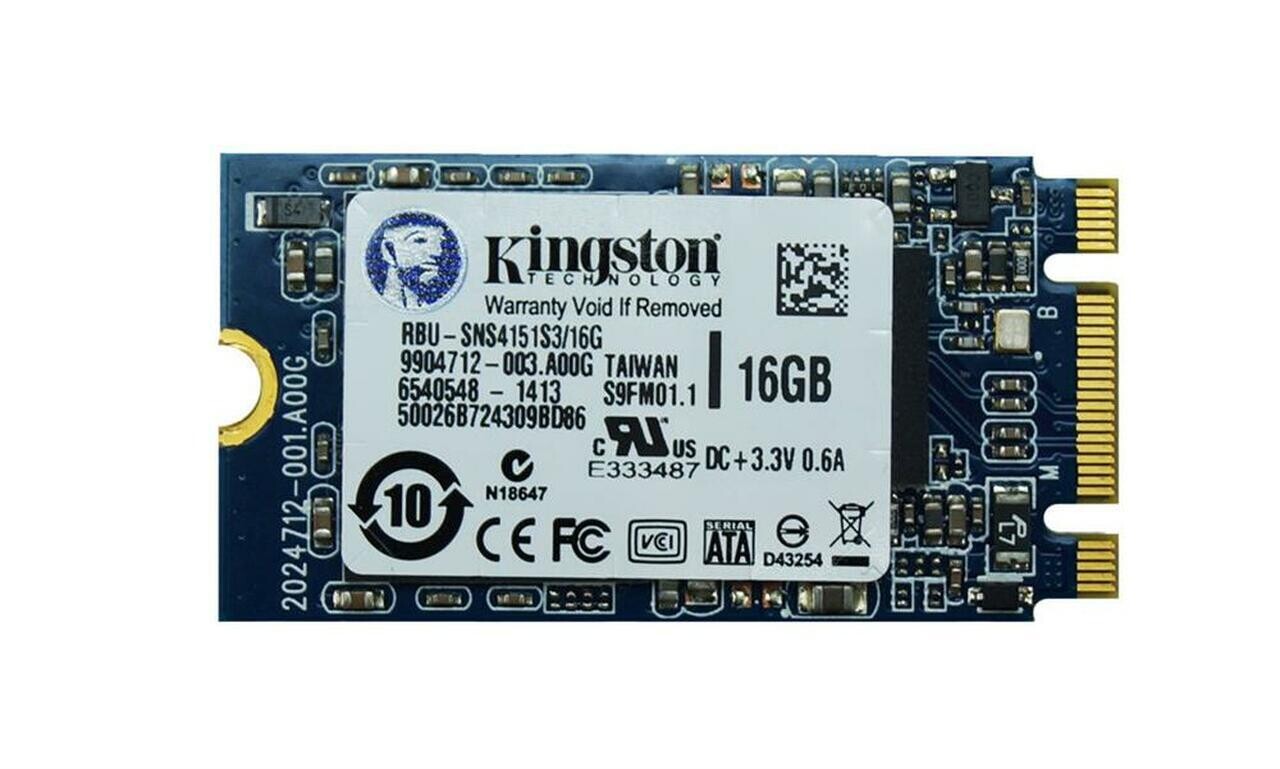 RBU-SNS4151S3/16GD Kingston 16GB MLC SATA 6Gbps M.2 2242 Internal Solid State Drive (SSD) for Chromebook