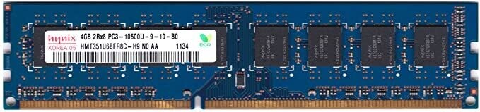 Hynix HMT351U6BFR8C-H9 4GB Desktop DIMM DDR3 PC3-10600U (1333) Unbuf 1.5V 2Rx8