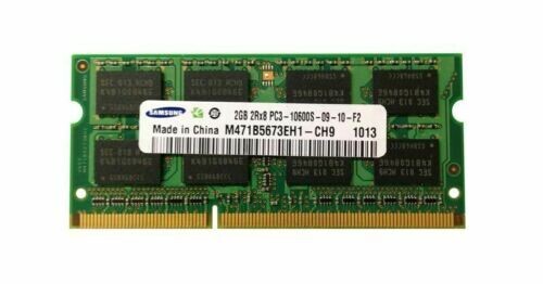 Samsung 2GB 204-pin SODIMM(s) DDR3 1333MHz PC3-10600S 2Rx8 (M471B5673EH1-CH9)