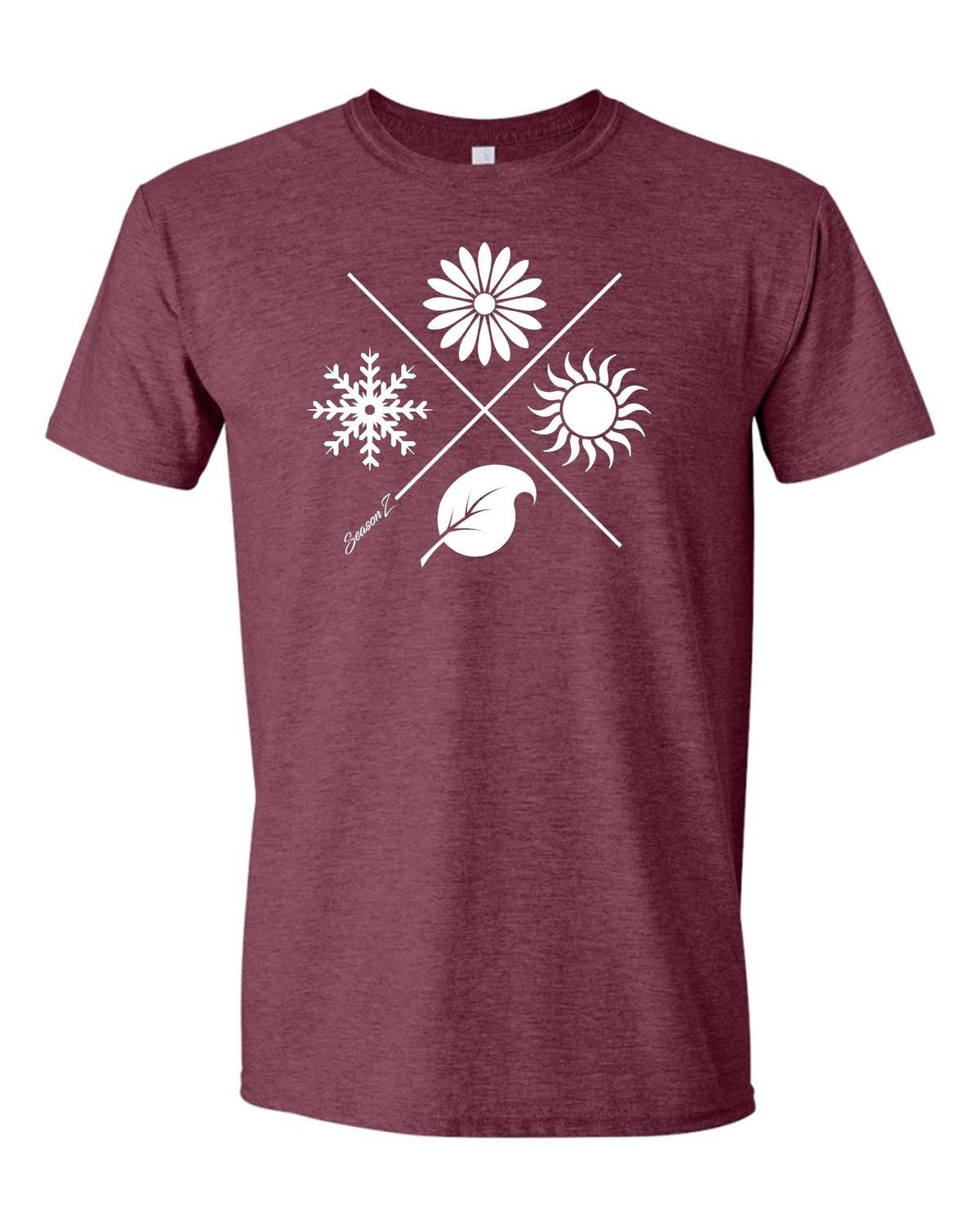 4 SEASONS T-SHIRT-MAROON
