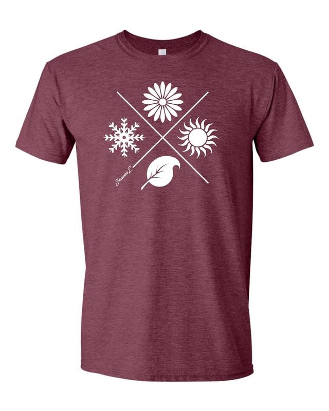 4 SEASONS T-SHIRT-MAROON