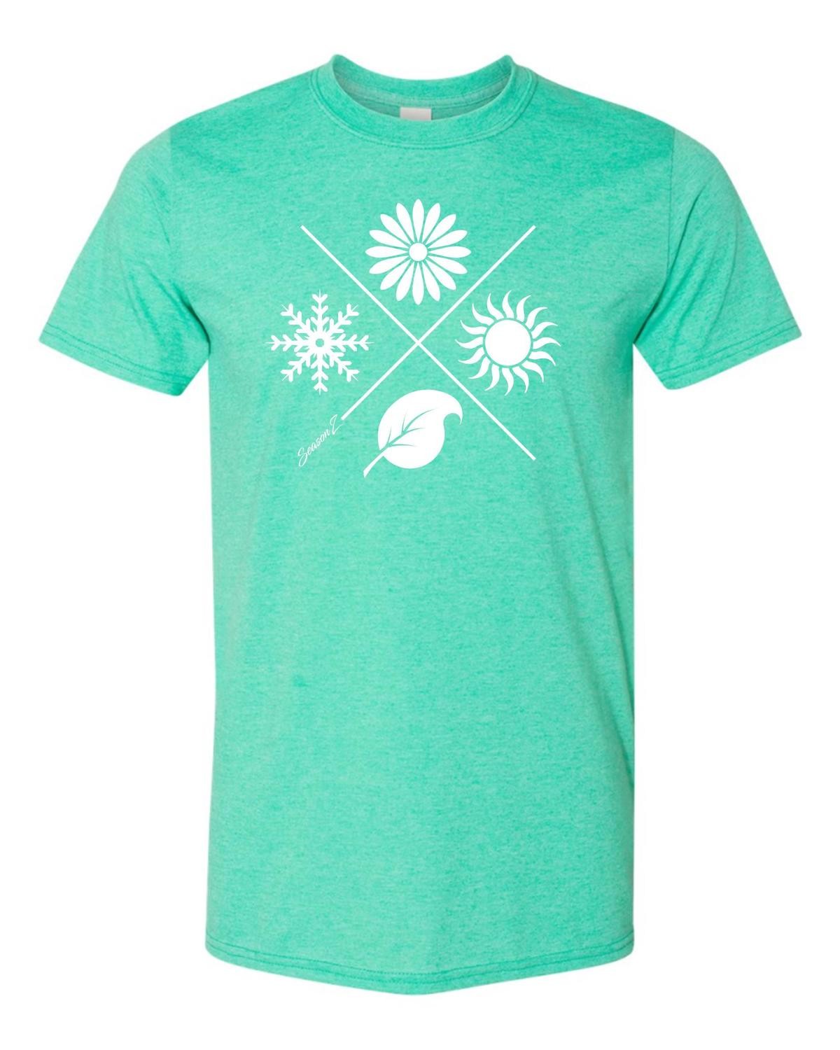 4 SEASONS T-SHIRT-SEAFOAM
