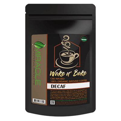 Wake N Bake CBD Organic Ground Coffee Decaf