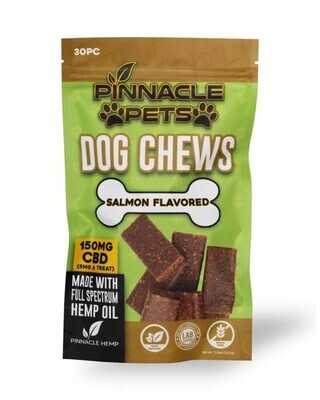 Pinnacle Hemp Dog Chews Salmon or Bacon and Cheese