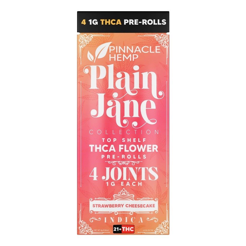 Plain Jane THCA Pre-Rolls – Strawberry Cheesecake (4pck) (Indica)