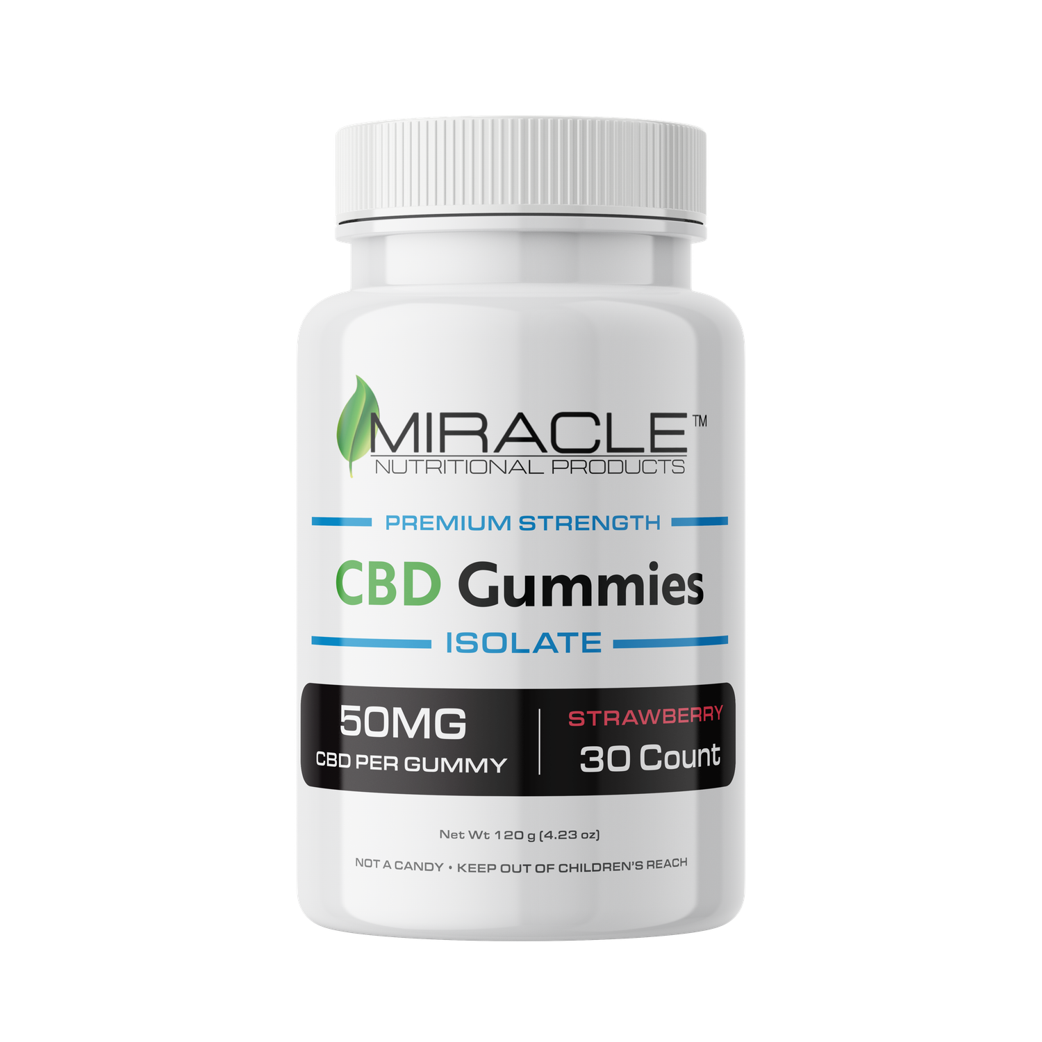 50mg CBD Isolate Gummies - 30ct
