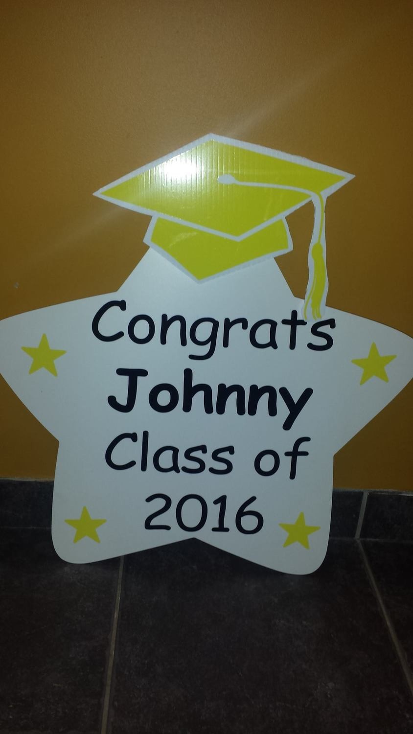 Graduation Star Yard Sign