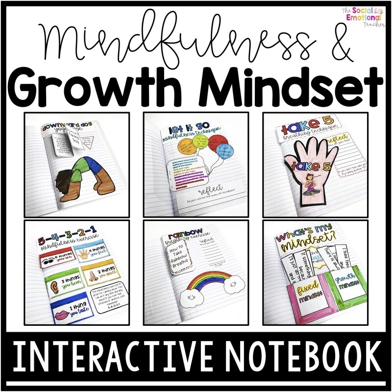 Mindfulness &amp; Growth Mindset Interactive Notebook