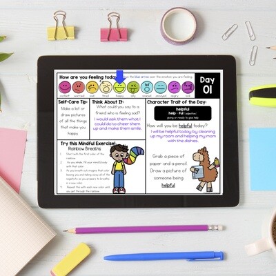 Social Emotional Learning Morning Work Daily Check-Ins - Digital Version