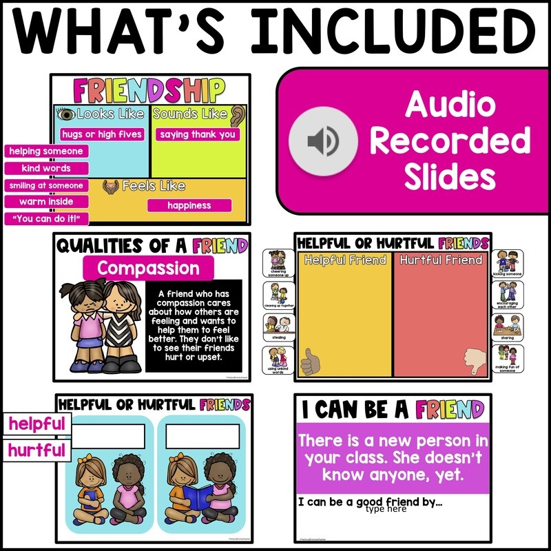 Friendship Activities &amp; Lessons for Google Slides SEL
