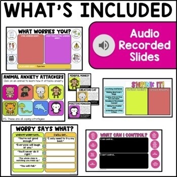 Anxiety &amp; Coping Skills Activities &amp; Lessons for Google Slides SEL