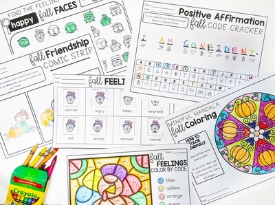 Fall Social Emotional Learning Activity Sheets