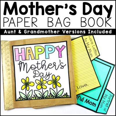 Mother&#39;s Day Paper Bag Book Craft