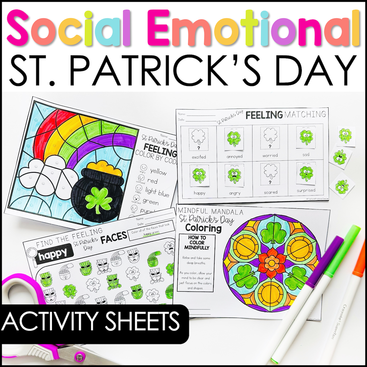 St. Patrick&#39;s Day Social Emotional Activity Sheets