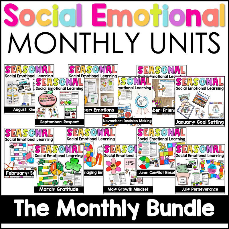 Social Emotional Learning Monthly Bundle