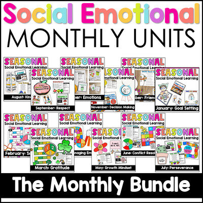 Social Emotional Learning Monthly Bundle