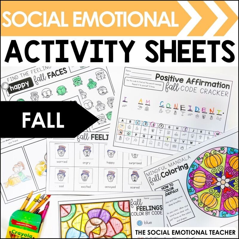 Social Emotional Learning Activity Sheets Seasonal Bundle