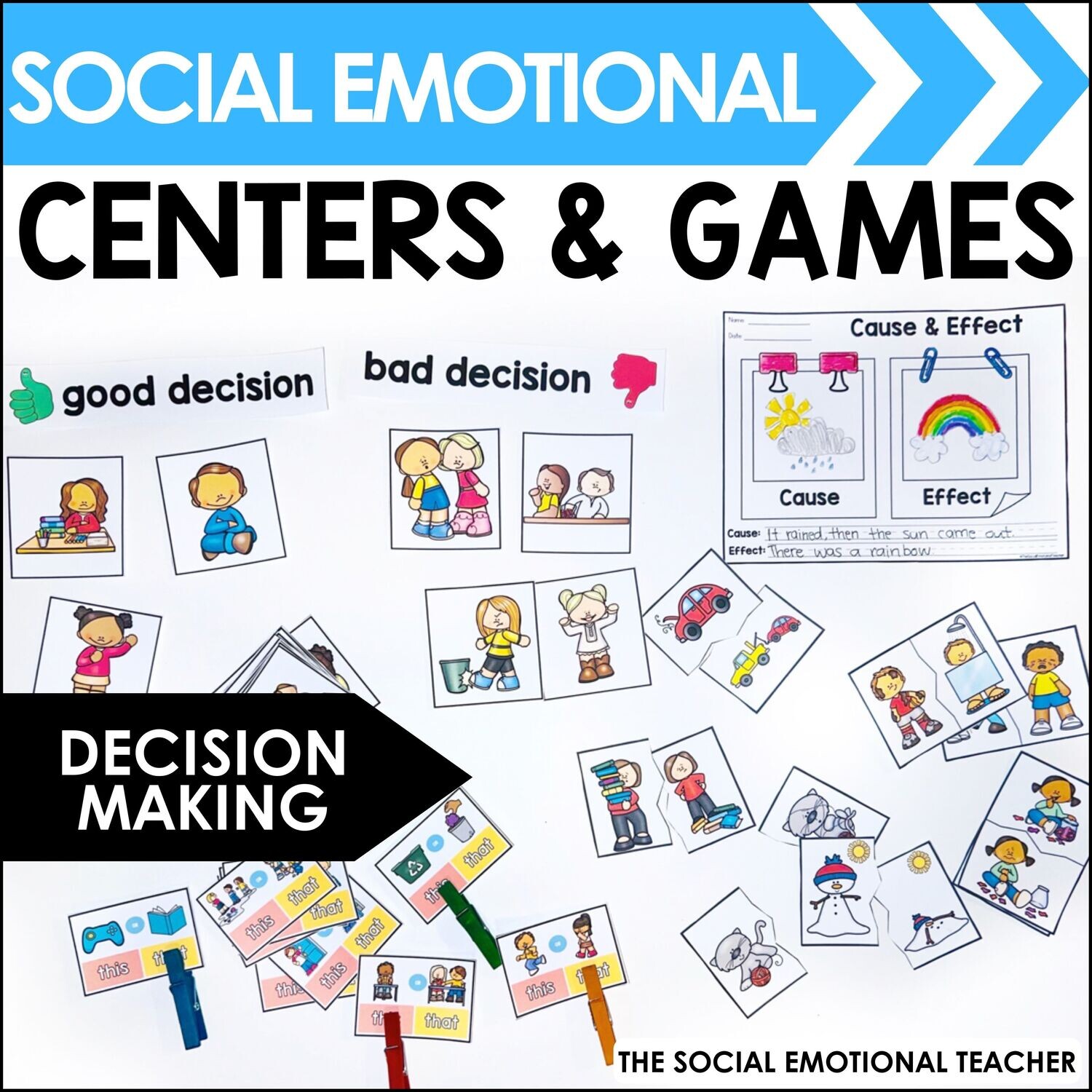 Decision Making SEL Centers &amp; Games for Primary Grades