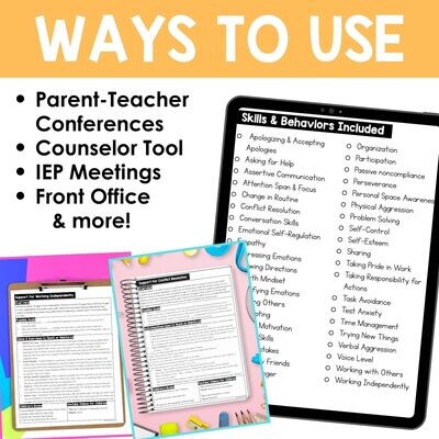 Behavior Support Sheets for SEL