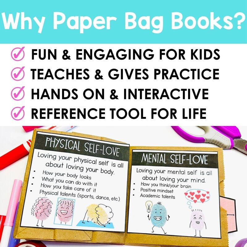 Self Love Paper Bag Book - Social Emotional Learning Self Love Activities