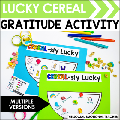 Lucky Charms Cereal-sly Lucky Gratitude Craft Activity for St. Patrick&#39;s Day