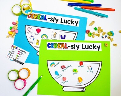 Lucky Charms Cereal-sly Lucky Gratitude Craft Activity for St. Patrick's Day