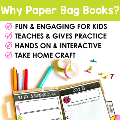 Summer Goals Paper Bag Book Craft Activity