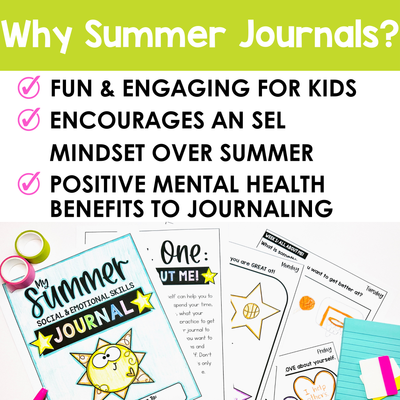 Social Emotional Learning Summer Journal Kinder-2nd Grade