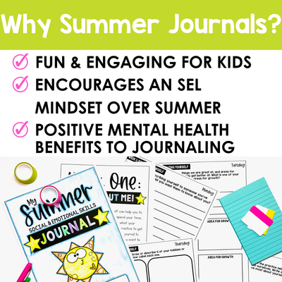 Summer Social Emotional Learning Journal 3rd-5th Grade