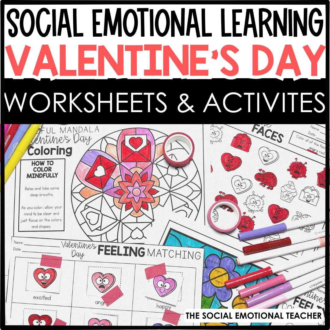 Valentine&#39;s Day Social Emotional Learning Activity Worksheets