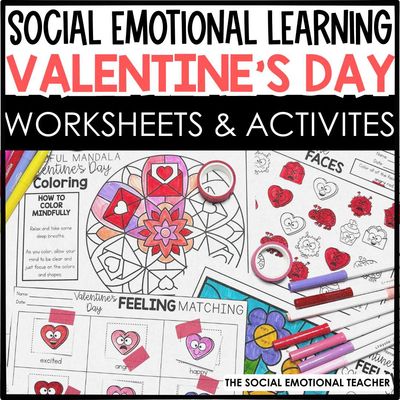 Valentine&#39;s Day Social Emotional Learning Activity Worksheets