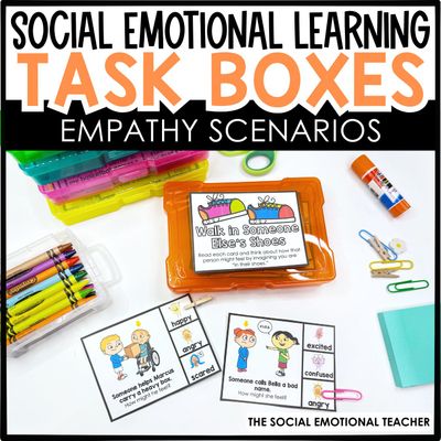 Empathy Scenario Task Card Box for SEL