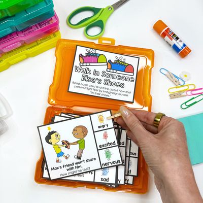 Empathy Scenario Task Card Box for SEL