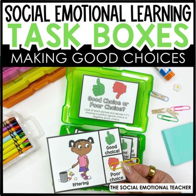 Making Good Choices Task Card Box for SEL