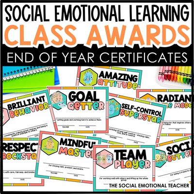 End of Year Awards for Social &amp; Emotional Learning Skills