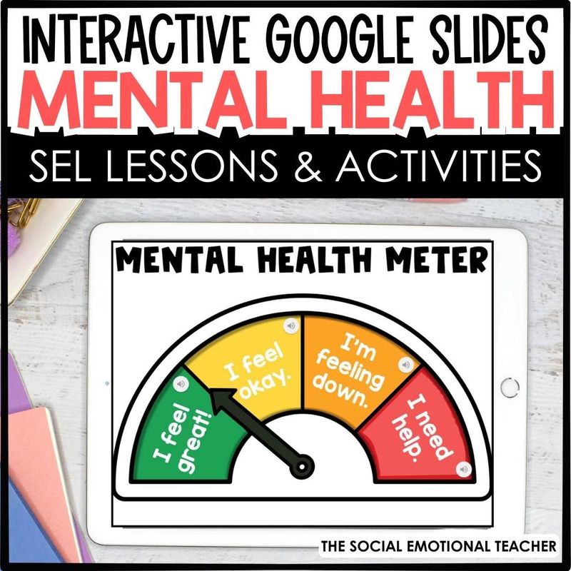 Mental Health Activities &amp; Lessons Google Slides SEL