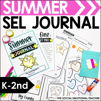 Social Emotional Learning Summer Journal Kinder-2nd Grade
