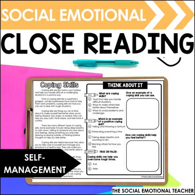 Social Emotional Close Reading: Self-Management