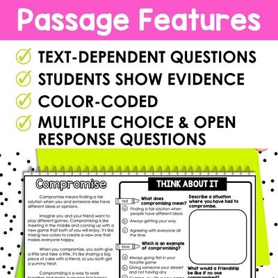 Social Emotional Close Reading Passages Bundle