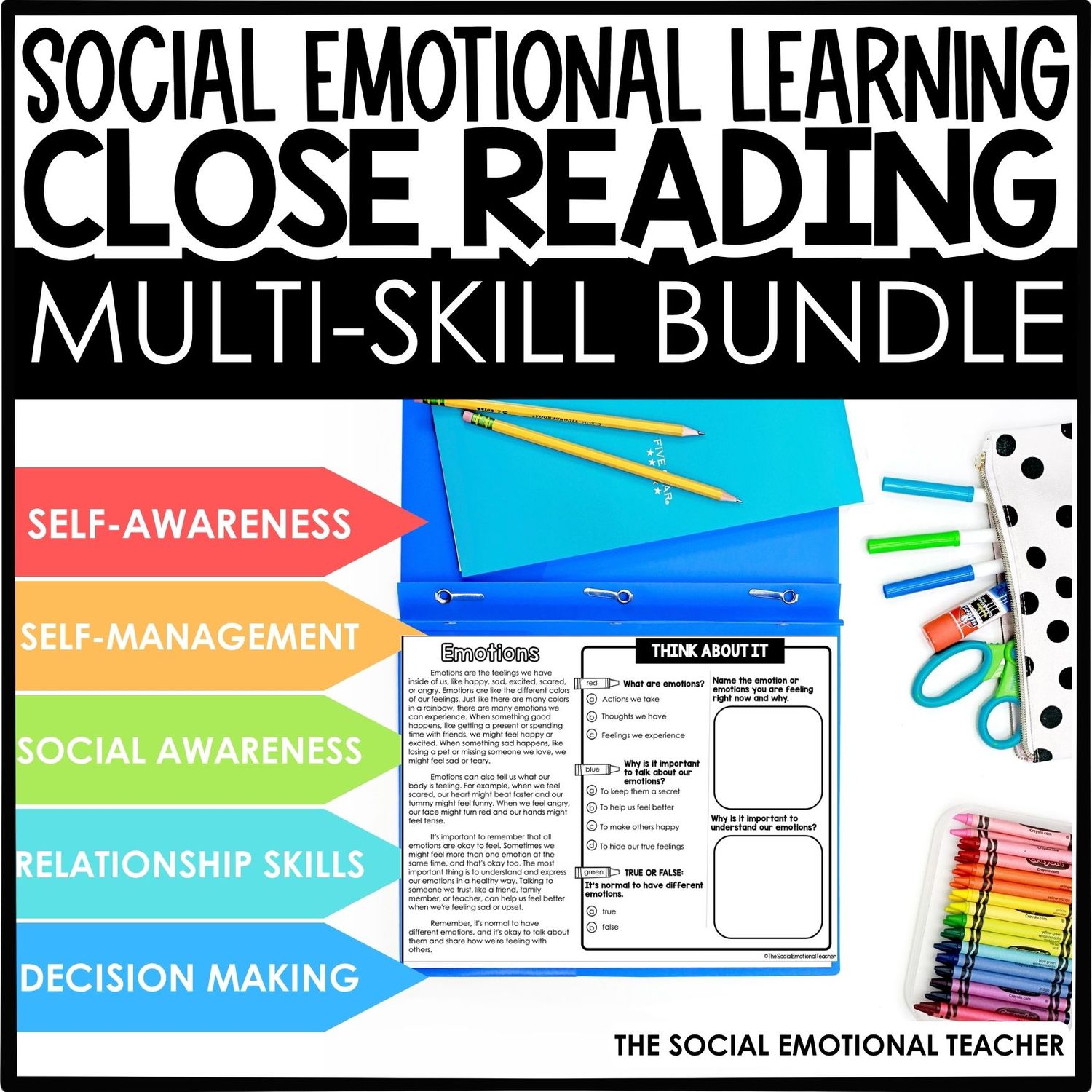 Social Emotional Close Reading Passages Bundle