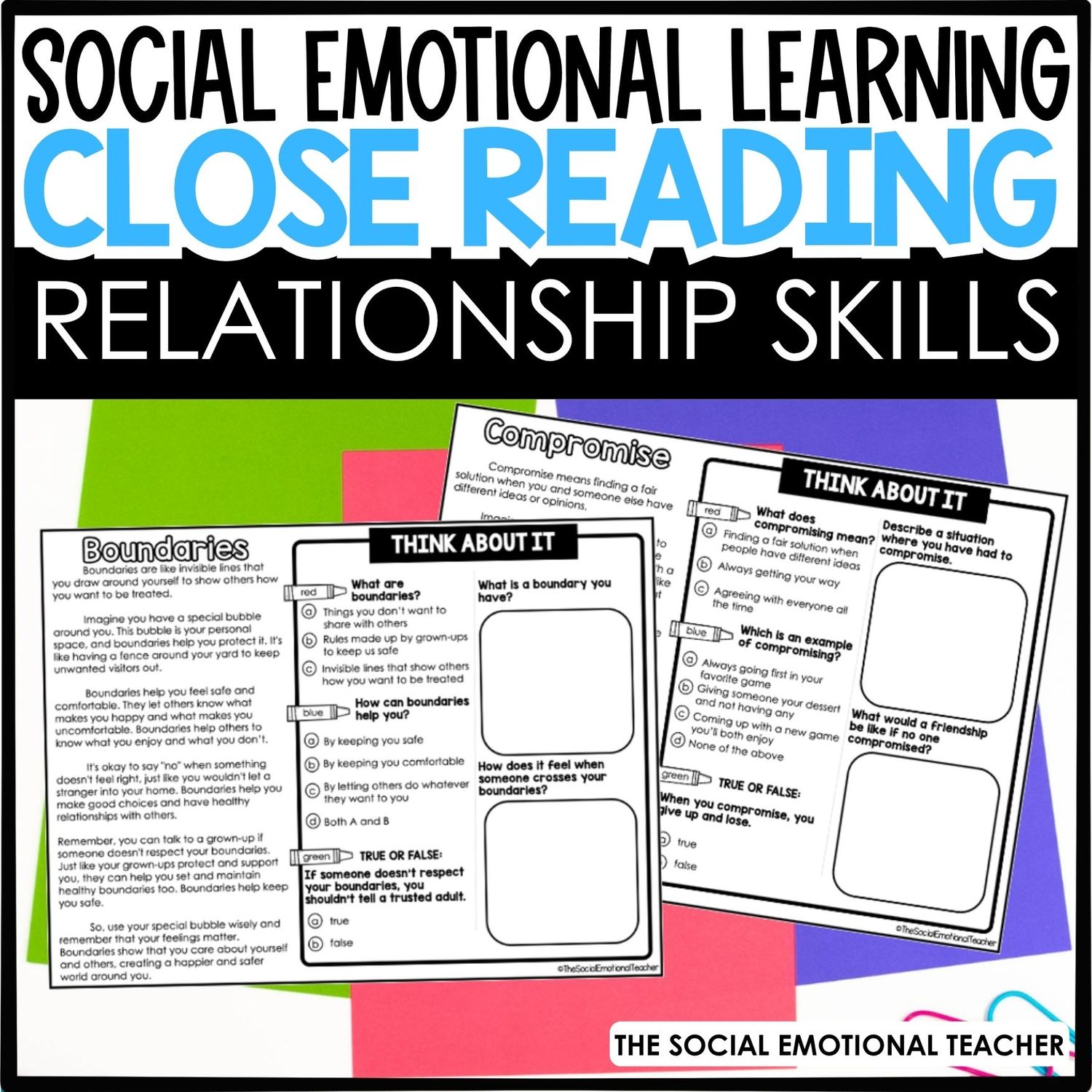 Social Emotional Close Reading: Relationship Skills