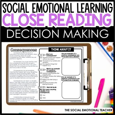 Social Emotional Close Reading: Decision Making