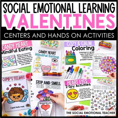 Valentine’s Day Social Emotional Learning Activities | Mindfulness Centers, Calm Corner Tools &amp; SEL Stations