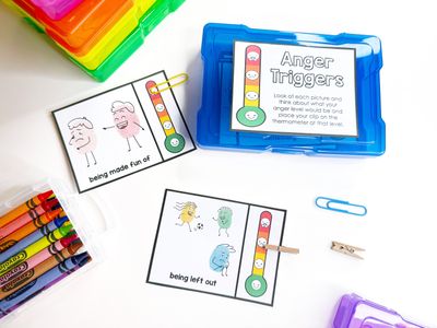 Anger Triggers Task Card Box for SEL