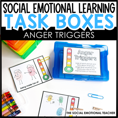 Anger Triggers Task Card Box for SEL