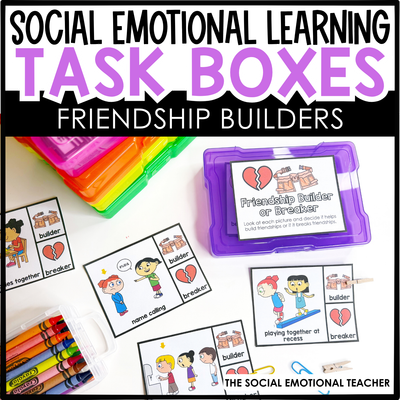Friendship Skills Task Card Box for SEL