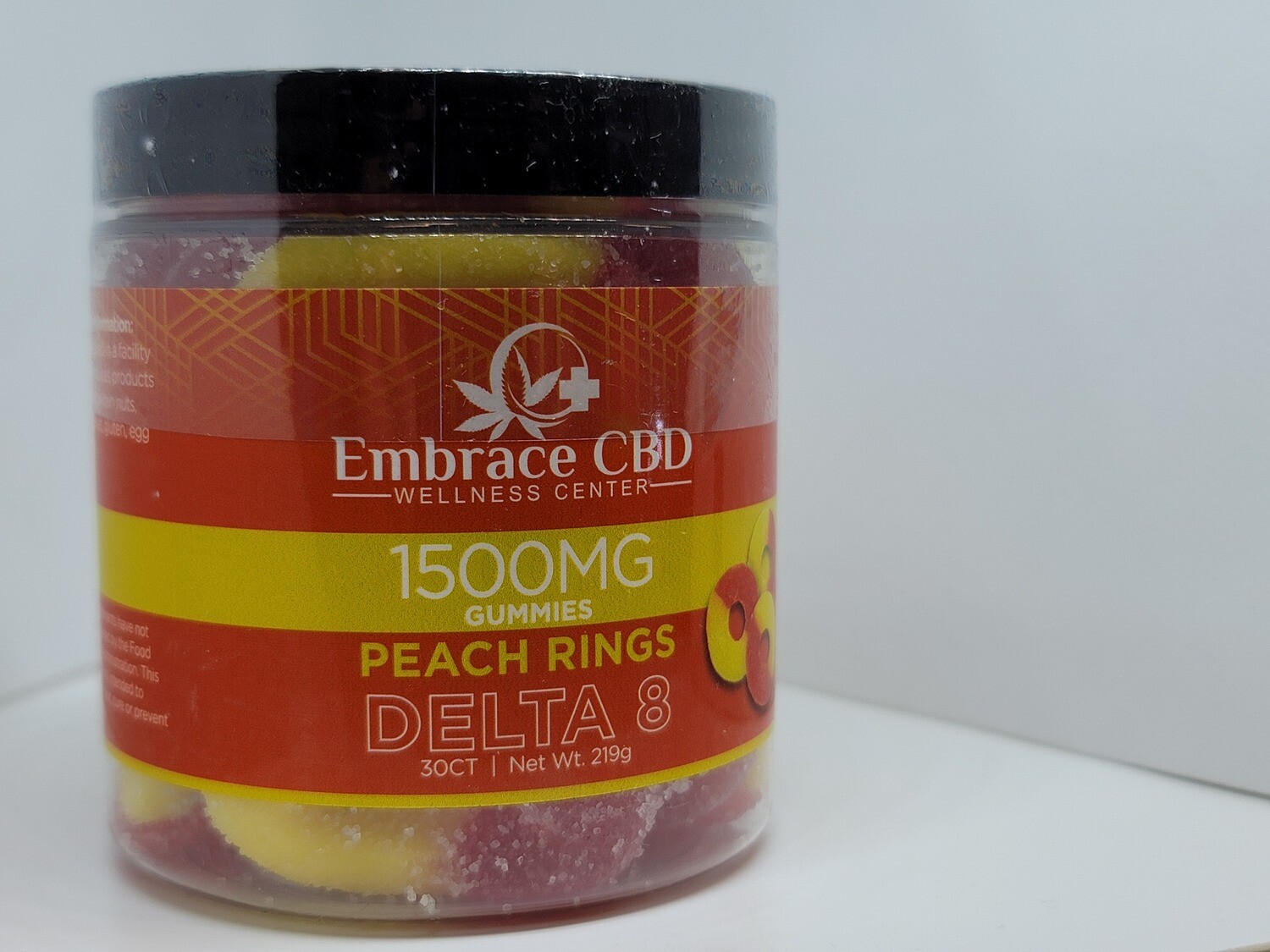EMBRACE CBD 1500mg Delta 8 Gummies (Peach Rings)!